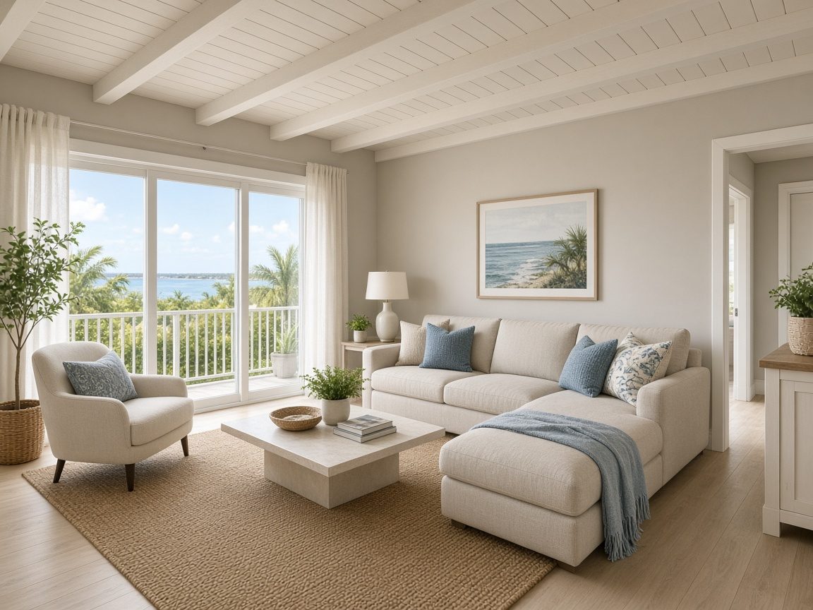 Design rendering: idea condo compact beam ceiling rendering concept