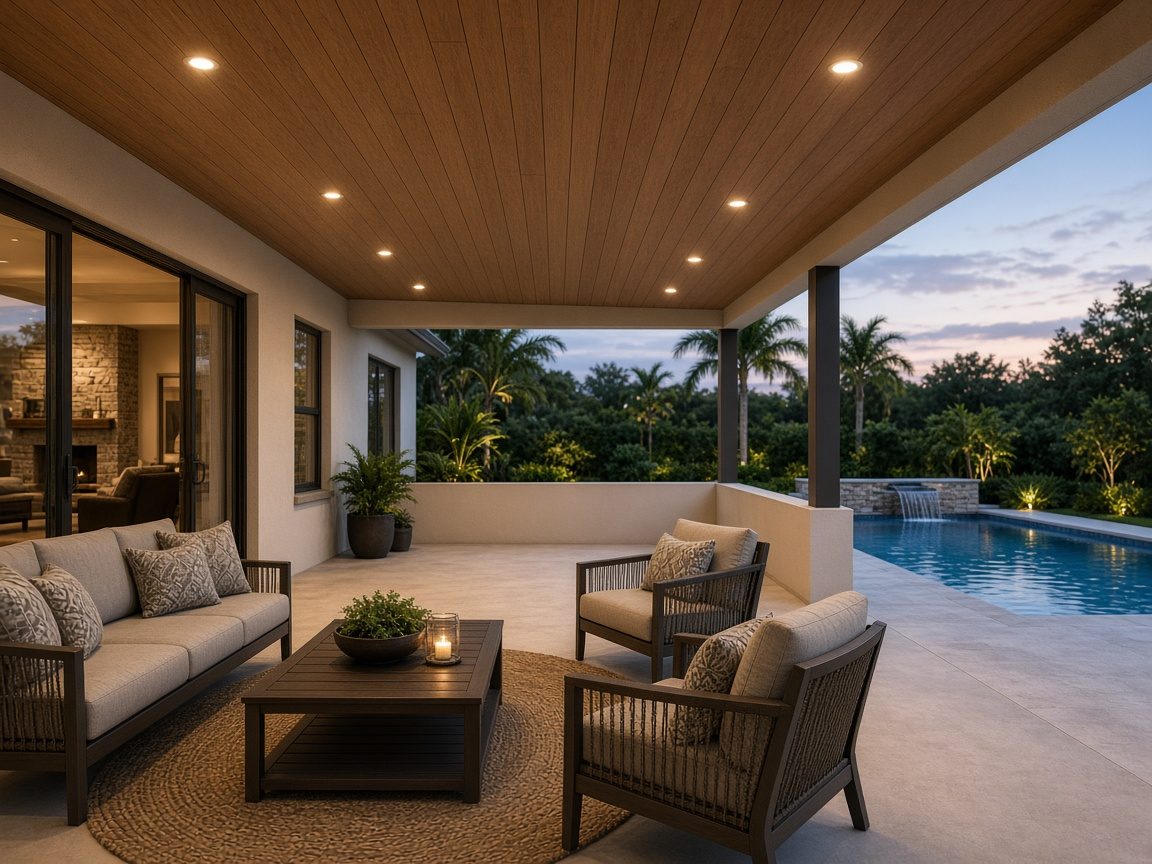 Design rendering: Lanai Cedar Plank Ceiling
