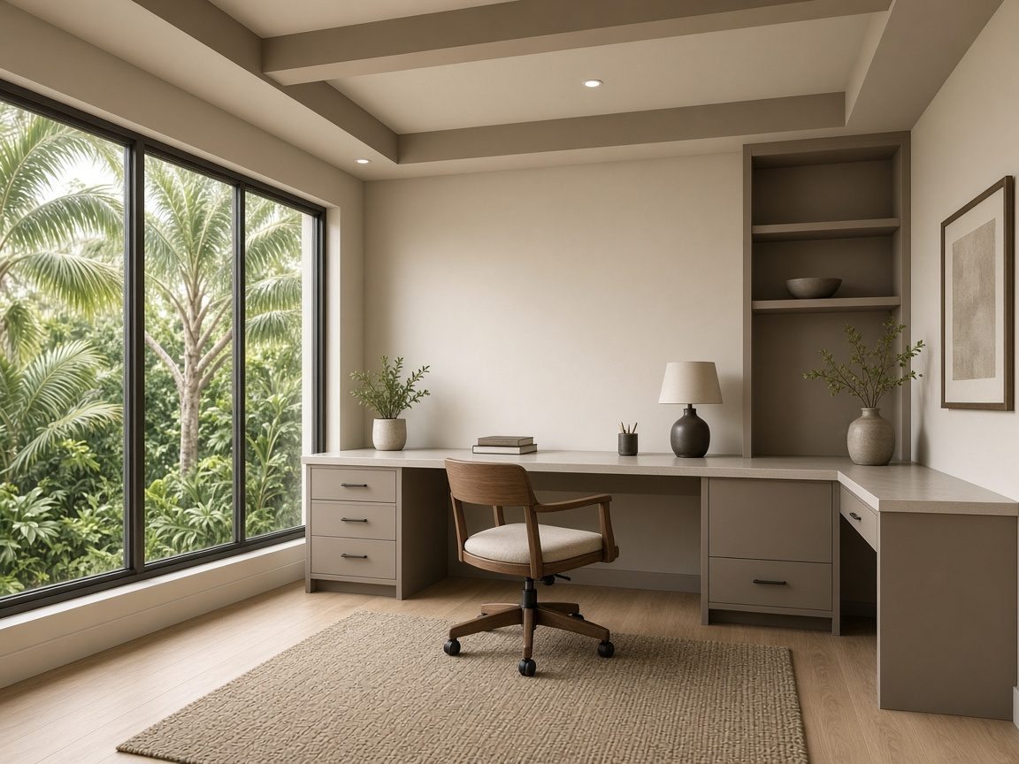 Design rendering: idea office box beam ceiling rendering concept