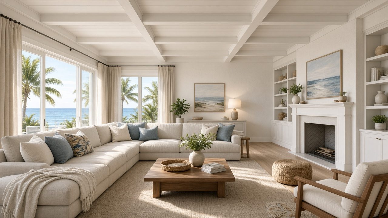 Design rendering: Painted White Beam Concept